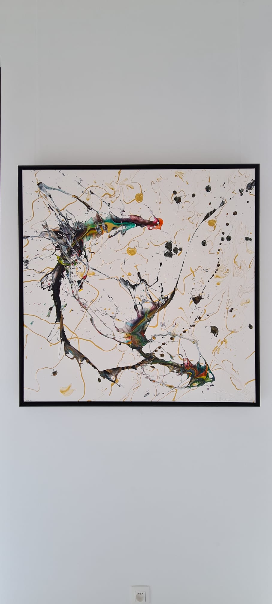 Chinese Dragon - Resin with acrylics on canvas - 100x100cm - 2250 euro (framed)