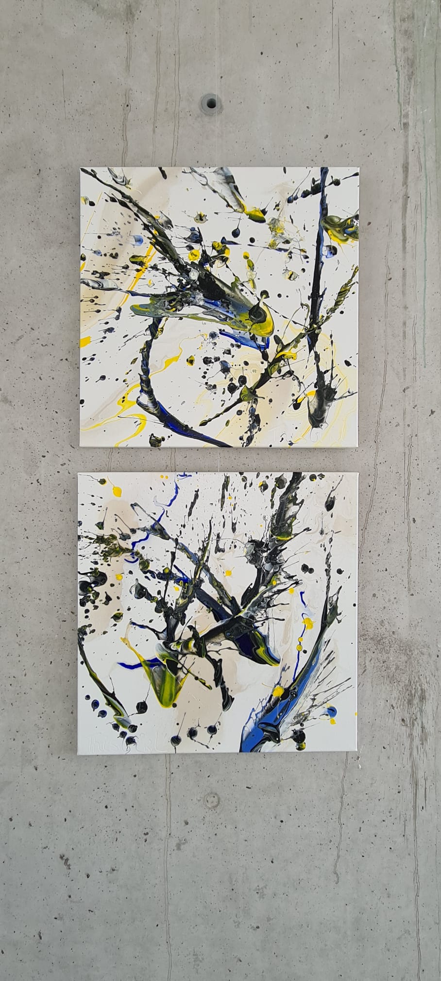 We are a pair I&II – Resin with acrylics on canvas – 60x60cm – 1200 euro each – SOLD