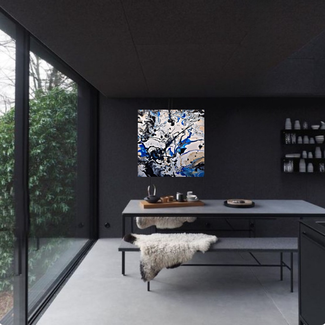 Springtime – Resin with acrylics on canvas – 90x90cm – 1700 euro