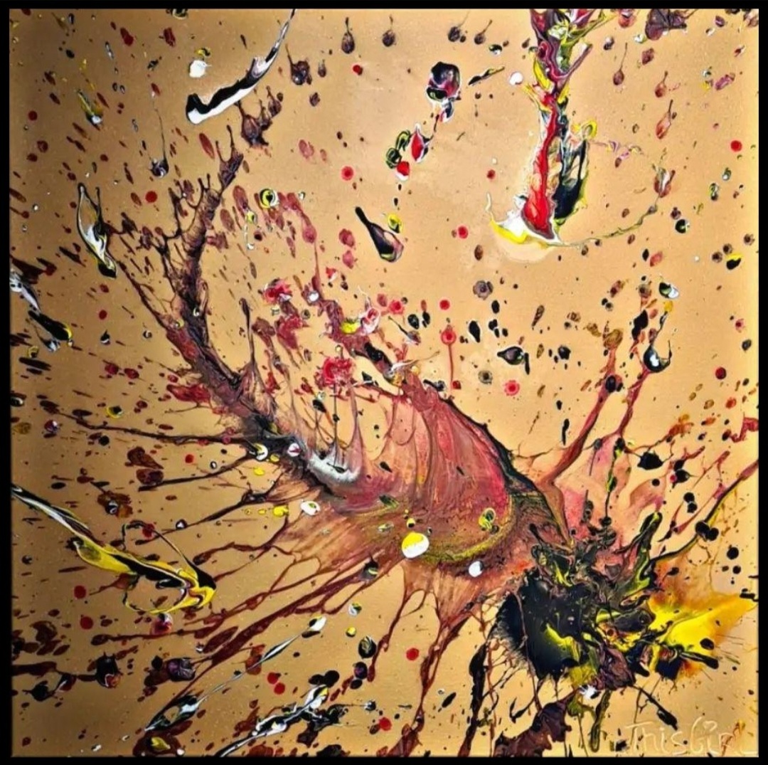 Scorpion – Resin with acrylics on canvas – framed – 90x90cm – 2150 euro